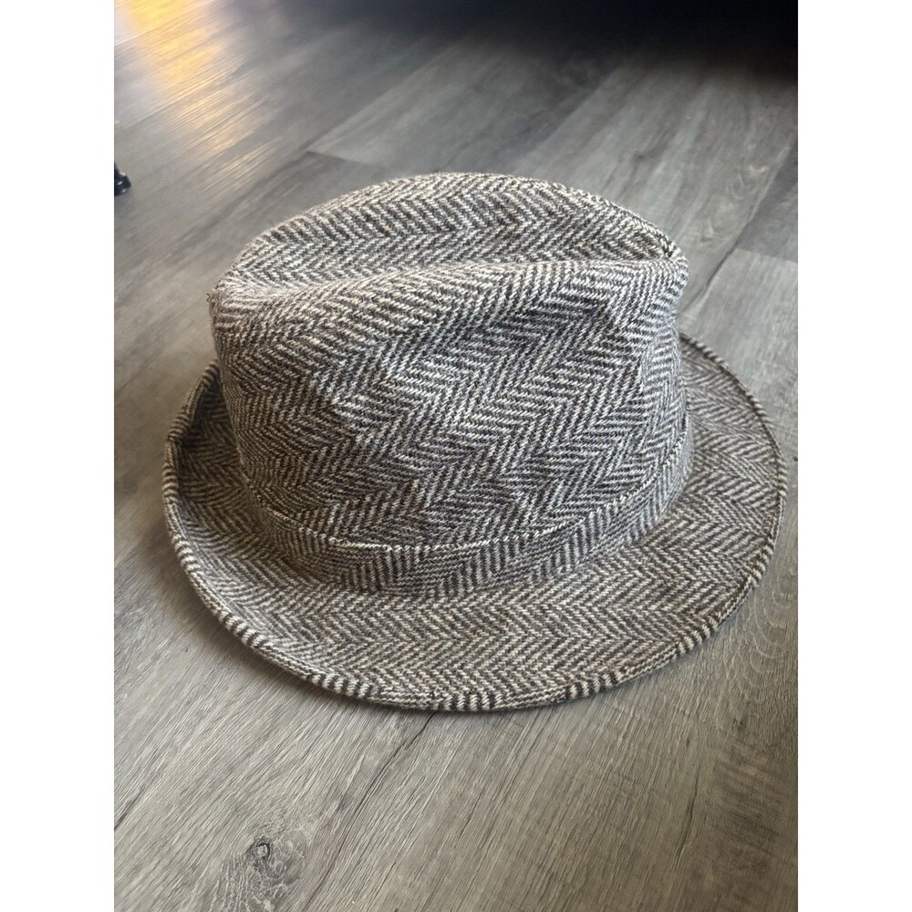 Vintage London Fog USA Men's 7-1/4 brown  Wool Fedora Hat